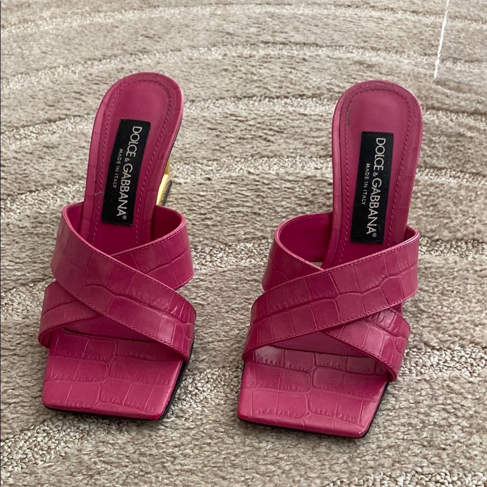 Dolce & Gabbana Pink Women's Heeled Sandals